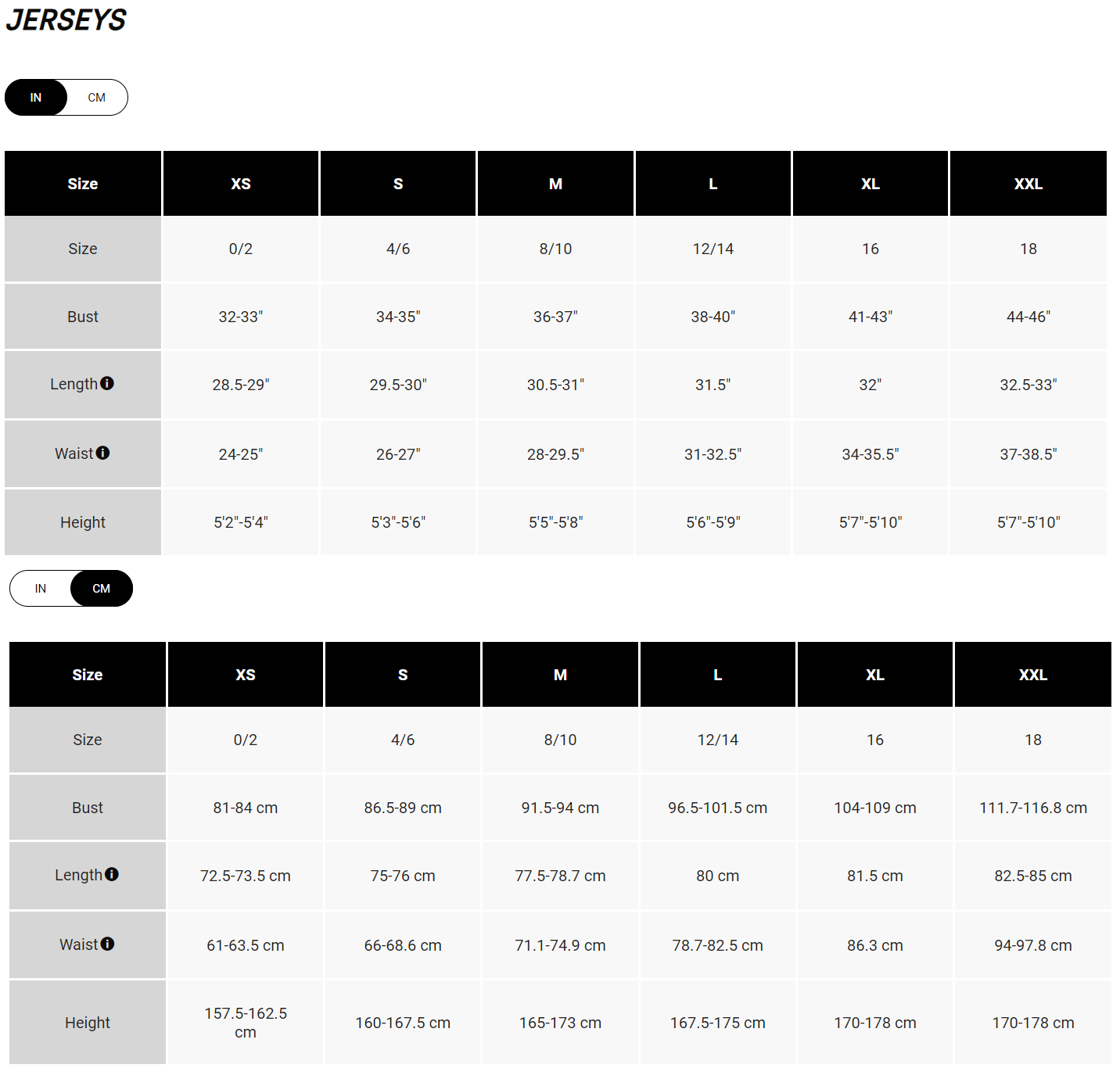 Size guide